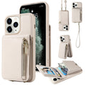 Crossbody Lanyard Zipper Wallet Leather Phone Case, For iPhone 11 Pro, For iPhone X / XS, For iPhone XR, For iPhone XS Max For iPhone 11 Pro Beige