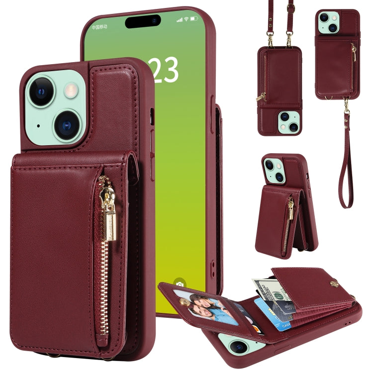 Phone Case – Leather (iPhone 15 Pro Max) #3 For iPhone 15 Plus Wine Red