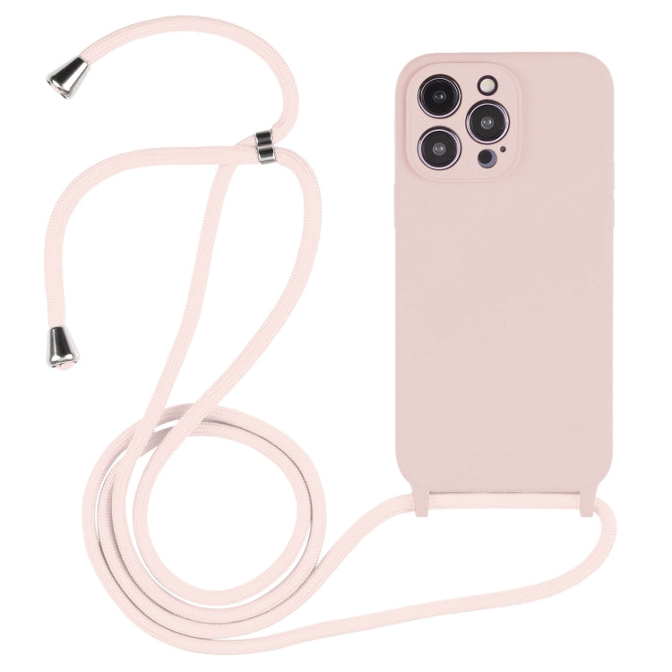 Crossbody Lanyard Liquid Silicone Case, For iPhone 15 Pro Max