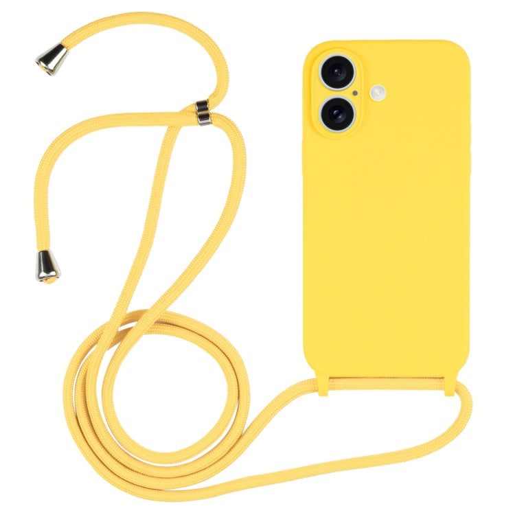 Crossbody Lanyard Liquid Silicone Case – Lanyard, Wireless Charging, Drop Protection, For iPhone 16