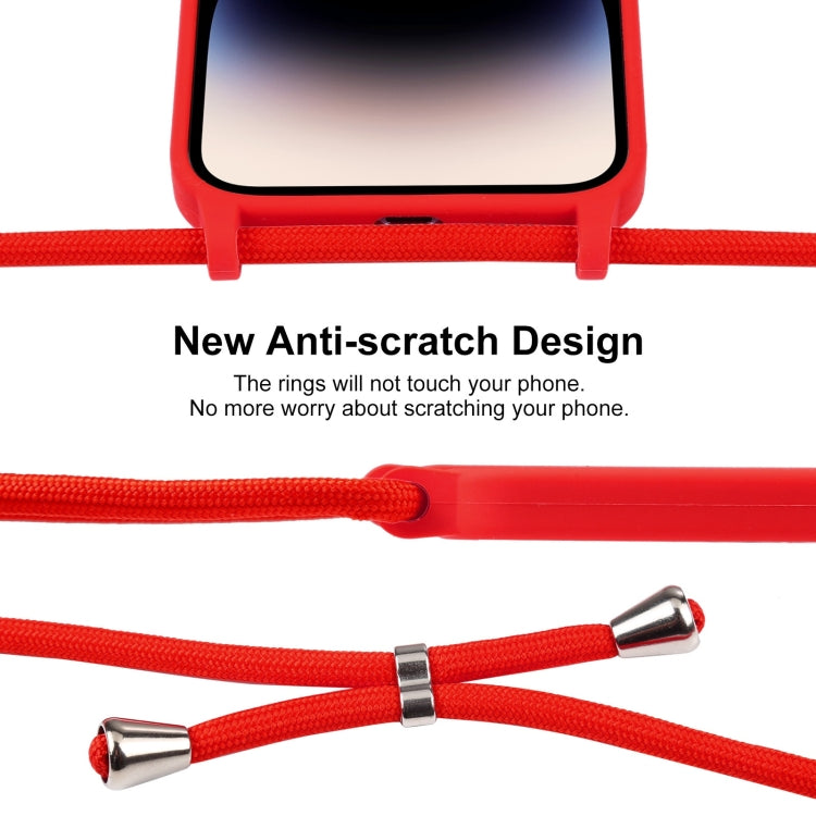Crossbody Lanyard Liquid Silicone Case – Lanyard, Wireless Charging, Drop Protection, For iPhone 16 Plus