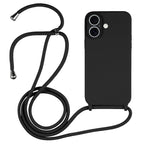 Crossbody Lanyard Liquid Silicone Case – Lanyard, Wireless Charging, Drop Protection, For iPhone 16 Plus