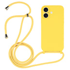 Crossbody Lanyard Liquid Silicone Case – Lanyard, Wireless Charging, Drop Protection, For iPhone 16 Plus