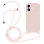 Crossbody Lanyard Liquid Silicone Case – Lanyard, Wireless Charging, Drop Protection, For iPhone 16 Plus