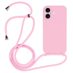 Crossbody Lanyard Liquid Silicone Case – Lanyard, Wireless Charging, Drop Protection, For iPhone 16 Plus