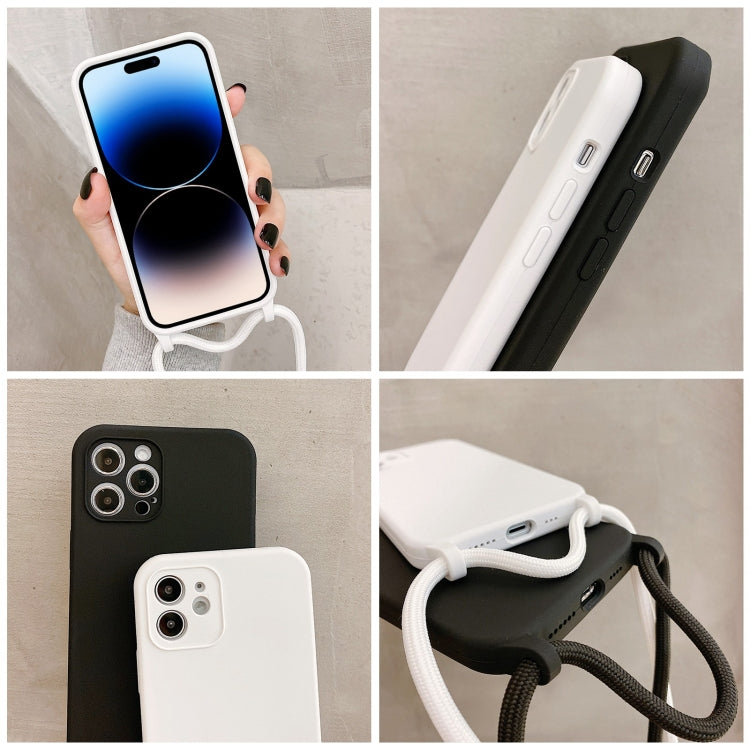 Crossbody Lanyard Liquid Silicone Case – Lanyard, Wireless Charging, Drop Protection, For iPhone 16 Plus