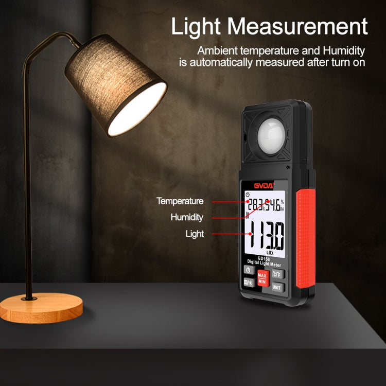 GVDA GD158 200000Lux Digital Light Meter Tester Brightness Photometer – Durable Build, Easy to Use