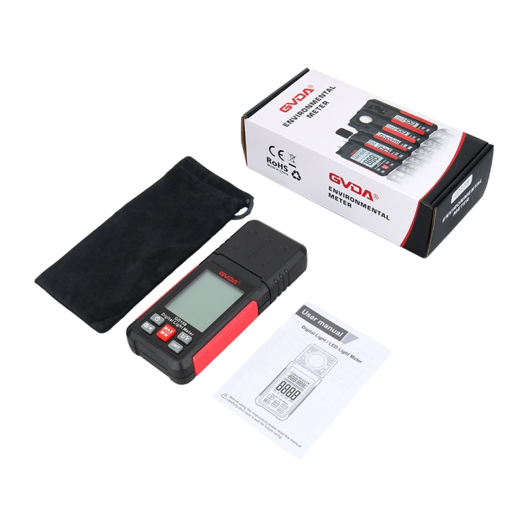 GVDA GD158 200000Lux Digital Light Meter Tester Brightness Photometer – Durable Build, Easy to Use