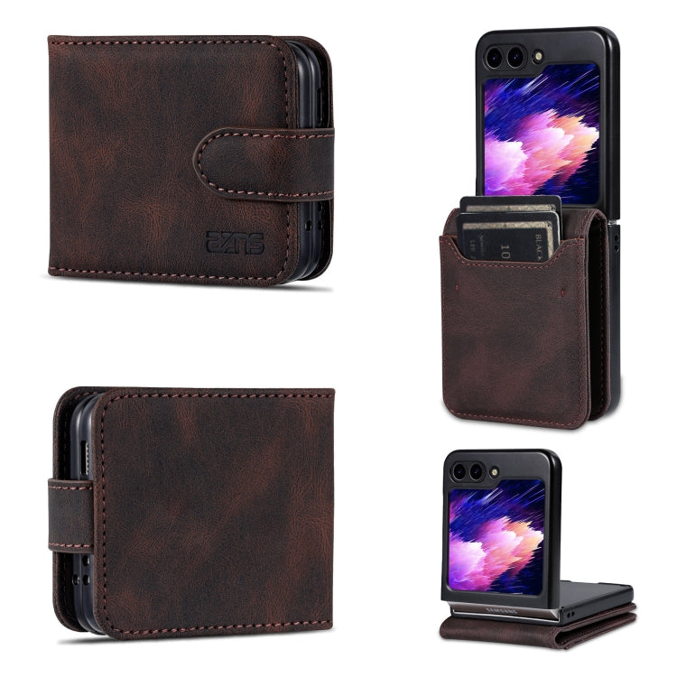 AZNS Dream II Skin Feel PU+TPU Horizontal Flip PU Phone Case, For Samsung Galaxy Z Flip6 / Flip7 FE, For Samsung Galaxy Z Fold6 5G, For Samsung Galaxy Z Fold5, For Samsung Galaxy Z Flip5 For Samsung Galaxy Z Flip6 Flip7 FE Coffee
