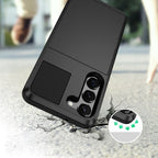 Multifunction Armor Slide Card Slot Phone Case, For Samsung Galaxy S21 5G