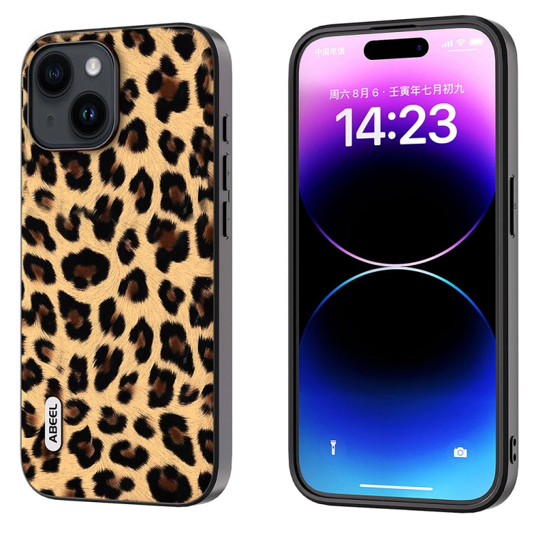 ABEEL Phone Case – Black Edge Leopard Phone Case, For iPhone 15 Pro Max, For iPhone 15... For iPhone 15 Plus Leopard Print
