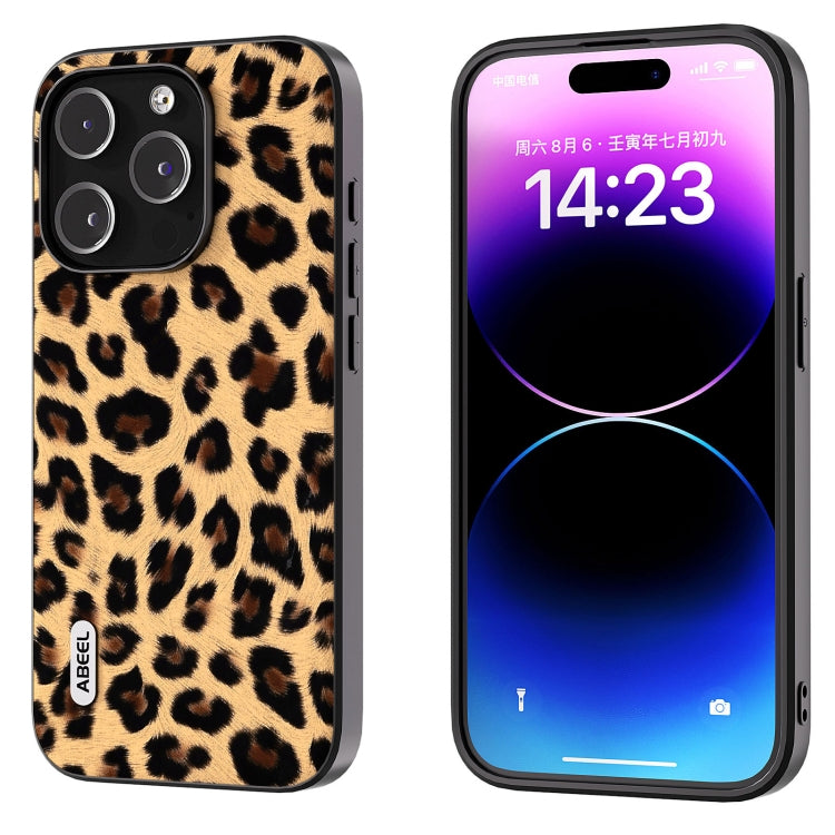 ABEEL Black Edge Leopard Phone Case, For iPhone 14 Pro, For iPhone 14 Pro Max For iPhone 14 Pro Leopard Print