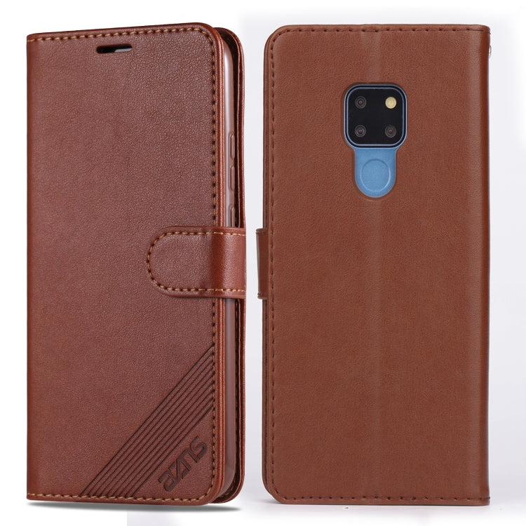 AZNS Sheepskin Texture Horizontal Flip Leather Case with Holder & Card Slots & Wallet, For Huawei Mate 20 / 20X, For Huawei Mate 20 Pro, For Huawei Mate 30 Lite / Nova 5i Pro, For Huawei Mate 30 / Mate 30 Pro, For Huawei Nova 5 / 5 Pro                 ... For Huawei Mate 20 20X Brown