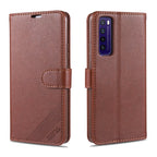 AZNS Sheepskin Texture Horizontal Flip Leather Case with Holder & Card Slots & Wallet, For Huawei Nova 7 / 7 Pro, For Huawei Nova 7 SE, For Huawei P30, For Huawei P30 Lite / Nova 4E, For Huawei P30 Pro, For Huawei P40 / P40 Pro                         ... For Huawei Nova 7 7 Pro Brown