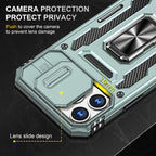 Armor PC + TPU Camera Shield Phone Case, For iPhone 15 Pro Max, For iPhone 15 Pro, For iPhone 15 Plus