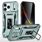 Armor PC + TPU Camera Shield Phone Case, For iPhone 18 Pro / 17 Pro, For iPhone 18 Pro Max / 17 Pro Max, For iPhone 17e / 16e For iPhone 18 Pro 17 Pro Alpine Green