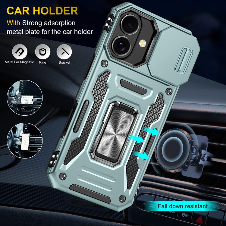 Armor PC + TPU Camera Shield Phone Case, For iPhone 17, For iPhone Air, For iPhone 16 Pro Max