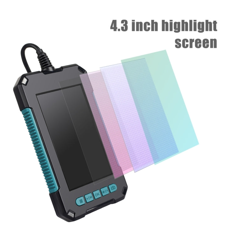 P40 5.5mm 1080P IP68 Waterproof 4.3 inch Highlight Screen Dual Camera Digital Endoscope, 2m Hard Cable, 5m Hard Cable, 10m Hard Cable