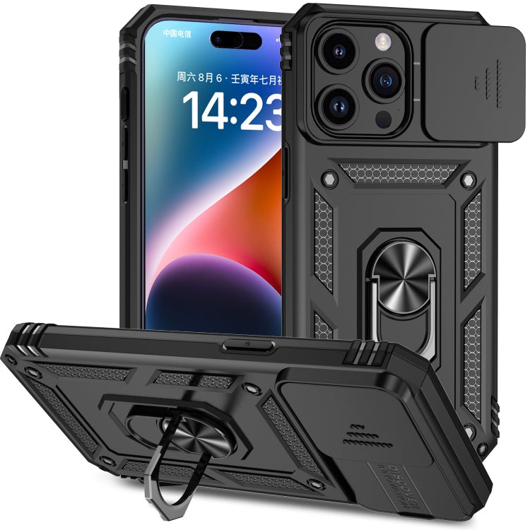 Sliding Camshield Holder Phone Case, For iPhone 15 Pro Max, For iPhone... For iPhone 15 Pro Max Black