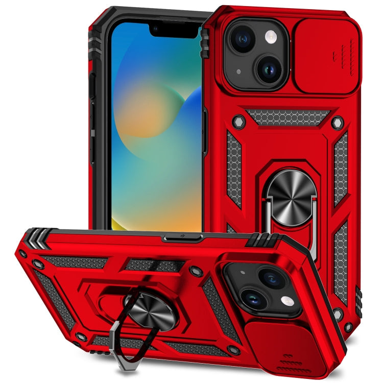 Sliding Camshield Holder Phone Case, For iPhone 15 Pro Max, For iPhone... For iPhone 15 Plus Red