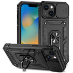 Sliding Camshield Holder Phone Case, For iPhone 15 For iPhone 15 Black