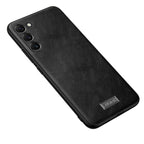 Shockproof TPU Hybrid Handmade Leather Phone Case – Shockproof, Leather, TPU, For Samsung Galaxy S24+ 5G, For Samsung Galaxy S24 5G, For Samsung Galaxy S23 Ultra 5G, For Samsung Galaxy S23+ 5G For Samsung Galaxy S24+ 5G Black