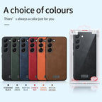 Shockproof TPU Hybrid Handmade Leather Phone Case – Shockproof, Leather, TPU, For Samsung Galaxy S24+ 5G, For Samsung Galaxy S24 5G, For Samsung Galaxy S23 Ultra 5G, For Samsung Galaxy S23+ 5G
