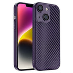 Honeycomb Radiating PC Phone Case, For iPhone 14 Plus, For iPhone 14,... For iPhone 14 Plus Purple