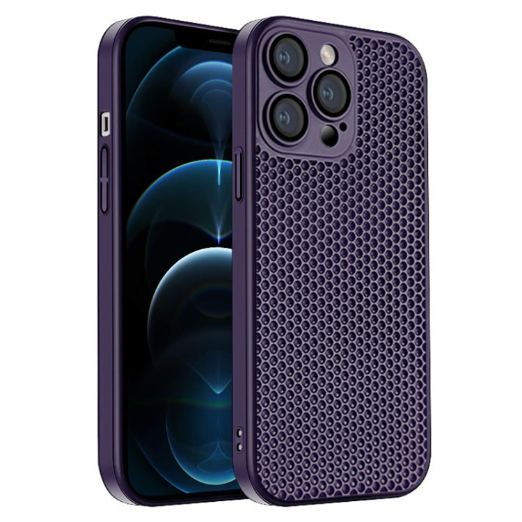 Honeycomb Radiating PC Phone Case, For iPhone 12 Pro, For iPhone 11 Pro Max, For iPhone 11 For iPhone 12 Pro Purple