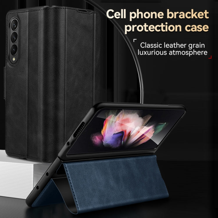 All-inclusive Magnetic Snap Flip Leather Phone Case – Magnetic, Flip, Leather, For Samsung Galaxy Z Fold2 / W21