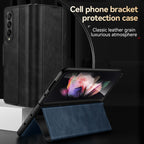 All-inclusive Magnetic Snap Flip Leather Phone Case – Magnetic, Flip, Leather, For Samsung Galaxy Z Fold2 / W21