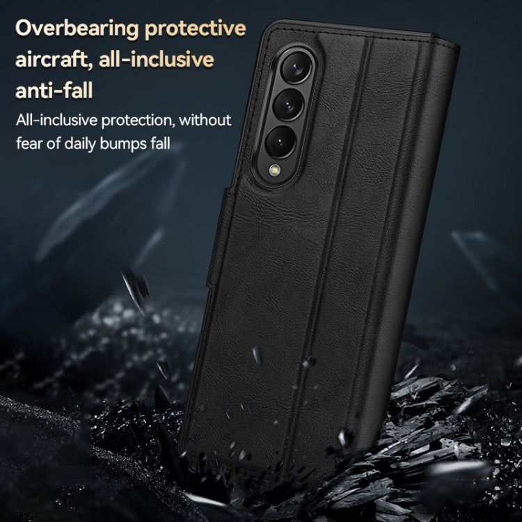 All-inclusive Magnetic Snap Flip Leather Phone Case – Magnetic, Flip, Leather, For Samsung Galaxy Z Fold2 / W21