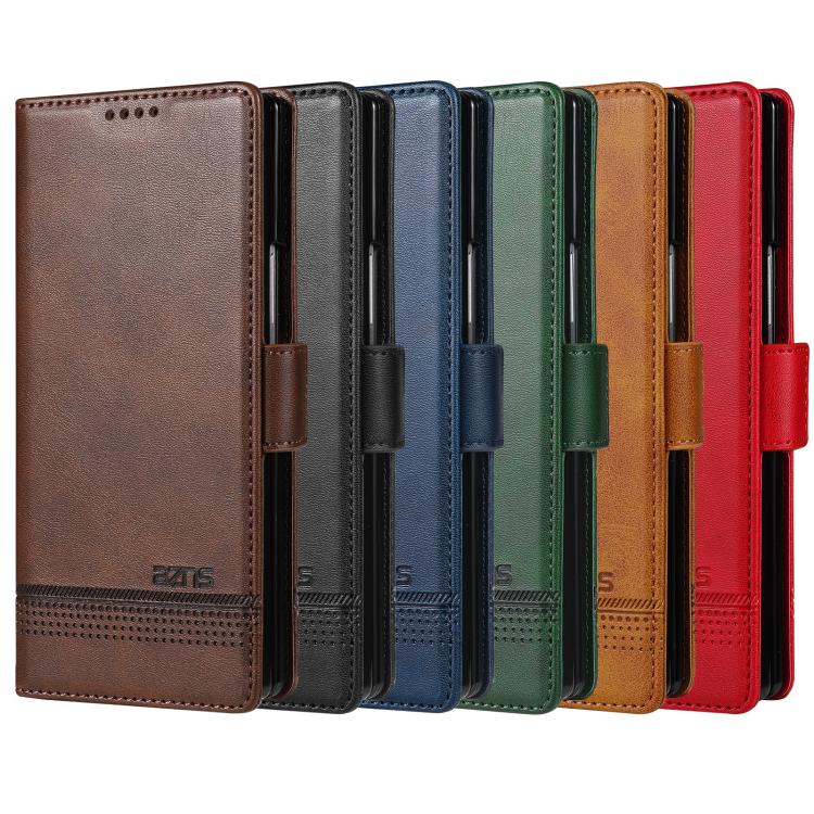 AZNS Magnetic Calf Texture Flip Leather Phone Case, For Galaxy Z Fold8 Ultra 5G, For Galaxy Z Flip8 5G, For Samsung Galaxy Z Flip7 FE / Flip6, For Samsung Galaxy Z Fold7 5G