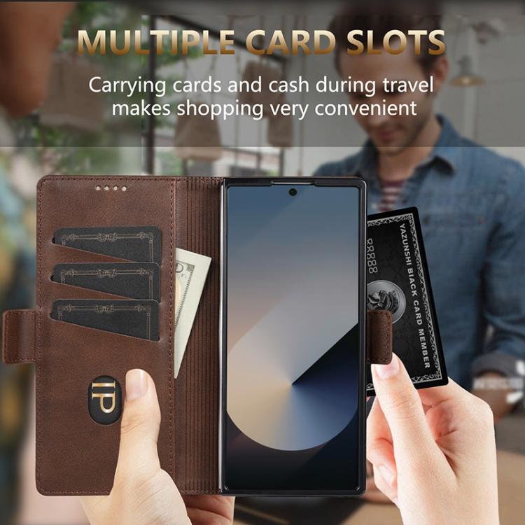 AZNS Magnetic Calf Texture Flip Leather Phone Case, For Galaxy Z Fold8 Ultra 5G, For Galaxy Z Flip8 5G, For Samsung Galaxy Z Flip7 FE / Flip6, For Samsung Galaxy Z Fold7 5G
