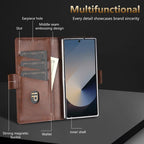 AZNS Magnetic Calf Texture Flip Leather Phone Case, For Galaxy Z Fold8 Ultra 5G, For Galaxy Z Flip8 5G, For Samsung Galaxy Z Flip7 FE / Flip6, For Samsung Galaxy Z Fold7 5G