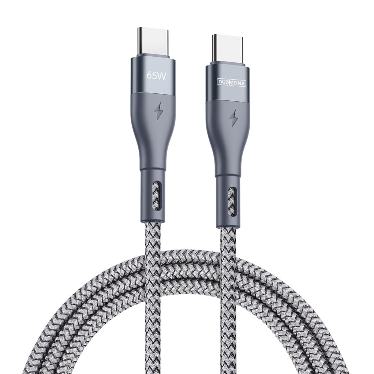 DUZZONA A2 PD 65W USB-C / Type-C to Type-C Fast Charging Data Cable, 2m Type-C to Type-C, 3m Type-C to Type-C – Fast Charging, Aluminum Alloy, TPU