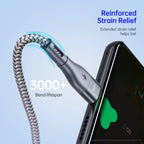 DUZZONA A2 PD 65W USB-C / Type-C to Type-C Fast Charging Data Cable, 2m Type-C to Type-C, 3m Type-C to Type-C – Fast Charging, Aluminum Alloy, TPU