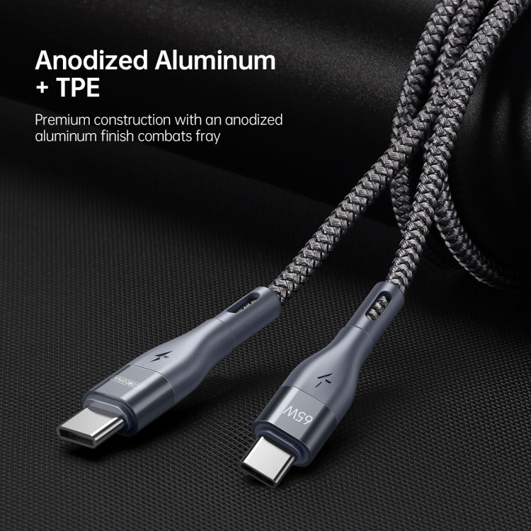DUZZONA A2 PD 65W USB-C / Type-C to Type-C Fast Charging Data Cable, 2m Type-C to Type-C, 3m Type-C to Type-C – Fast Charging, Aluminum Alloy, TPU