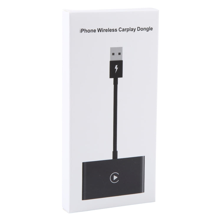USB + USB-C / Type-C Wired to Wireless Carplay Adapter for iPhone, Black Rectangle – Durable Build, Easy to Use