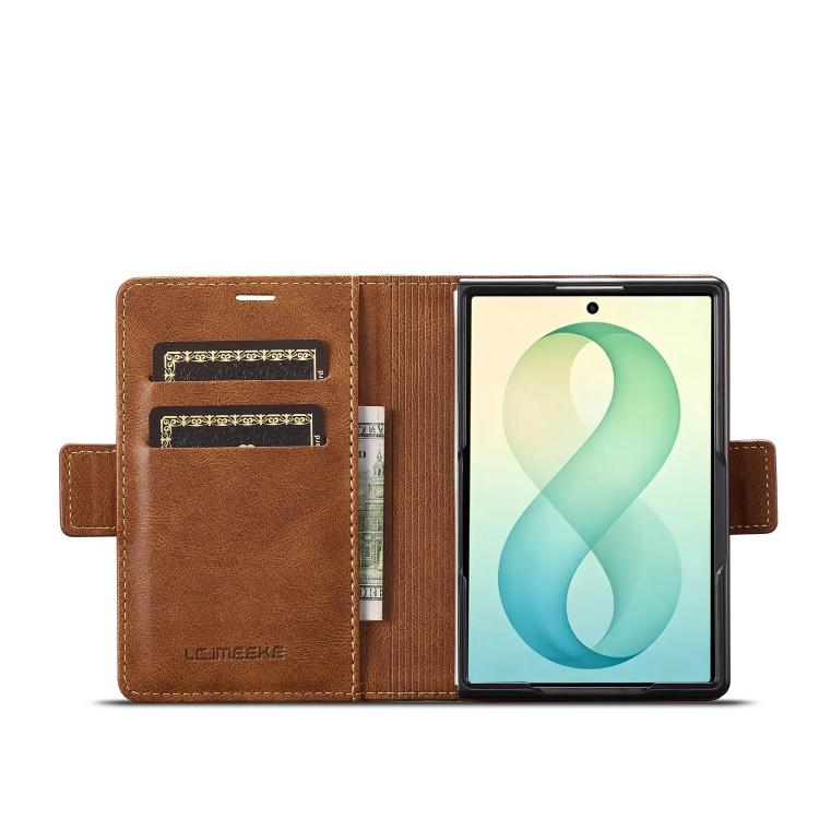 LC.IMEEKE RFID Anti-theft Leather Phone Case, For Galaxy Z Fold8 5G, For Galaxy Z Fold8 Ultra 5G, For Galaxy Z Flip8 5G, For Samsung Galaxy Z Flip6 / Flip7 FE, For Samsung Galaxy Z Fold7 5G, For Samsung Galaxy Z Flip7 5G