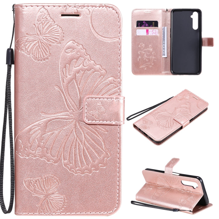 3D Butterflies Embossing Pattern Horizontal Flip Leather Case with Holder & Card Slot & Wallet – Card Slot, Flip, Leather, For OPPO Realme 6, For Nokia 1.3, For Nokia 2.3 For OPPO Realme 6 Rose Gold