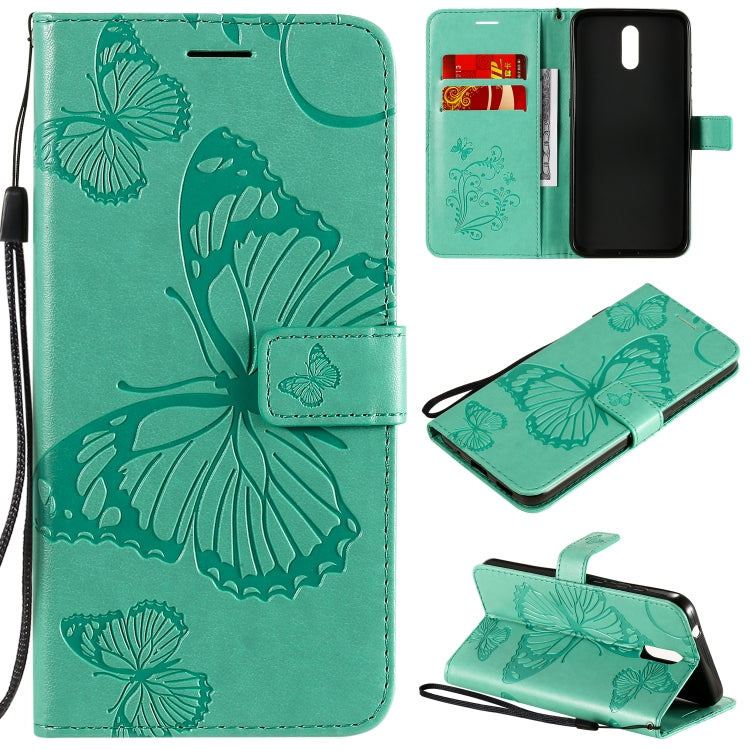 3D Butterflies Embossing Pattern Horizontal Flip Leather Case with Holder & Card Slot & Wallet – Card Slot, Flip, Leather, For OPPO Realme 6, For Nokia 1.3, For Nokia 2.3 For Nokia 2.3 Green