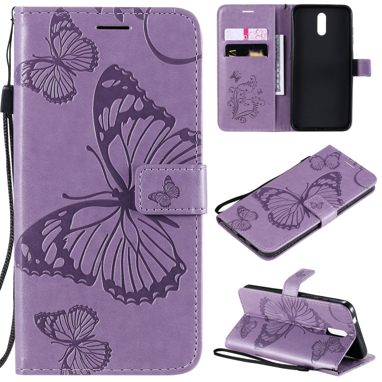 3D Butterflies Embossing Pattern Horizontal Flip Leather Case with Holder & Card Slot & Wallet – Card Slot, Flip, Leather, For OPPO Realme 6, For Nokia 1.3, For Nokia 2.3 For Nokia 2.3 Purple