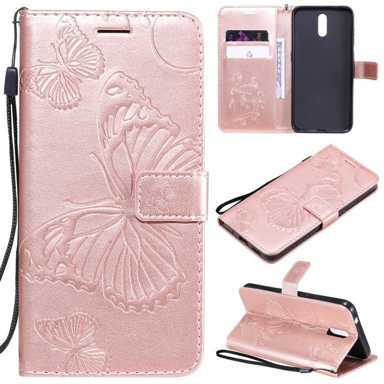 3D Butterflies Embossing Pattern Horizontal Flip Leather Case with Holder & Card Slot & Wallet – Card Slot, Flip, Leather, For OPPO Realme 6, For Nokia 1.3, For Nokia 2.3 For Nokia 2.3 Rose Gold
