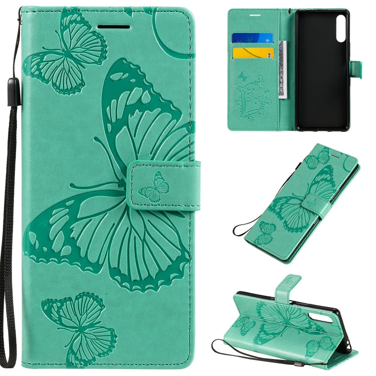 3D Butterflies Embossing Pattern Horizontal Flip Leather Case with Holder & Card Slot & Wallet – Card Slot, Flip, Leather, For Sony Xperia L4, For Sony Xperia 10 II, For Xiaomi Redmi K30 Pro