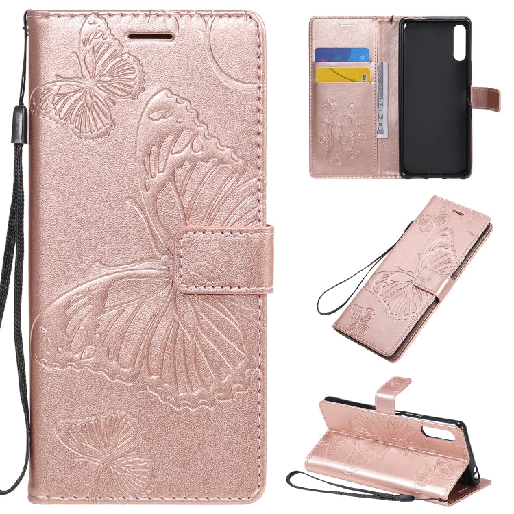 3D Butterflies Embossing Pattern Horizontal Flip Leather Case with Holder & Card Slot & Wallet – Card Slot, Flip, Leather, For Sony Xperia L4, For Sony Xperia 10 II, For Xiaomi Redmi K30 Pro For Sony Xperia L4 Rose Gold