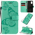 3D Butterflies Embossing Pattern Horizontal Flip Leather Case with Holder & Card Slot & Wallet, For Samsung Galaxy A41, For Samsung Galaxy A51 5G, For Samsung Galaxy A71 5G For Samsung Galaxy A41 Green