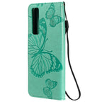 3D Butterflies Embossing Pattern Horizontal Flip Leather Case with Holder & Card Slot & Wallet – Card Slot, Flip, Leather, For Huawei Nova 7, For Huawei Nova 7 Pro, For Huawei Nova 7 SE / P40 Lite 5G