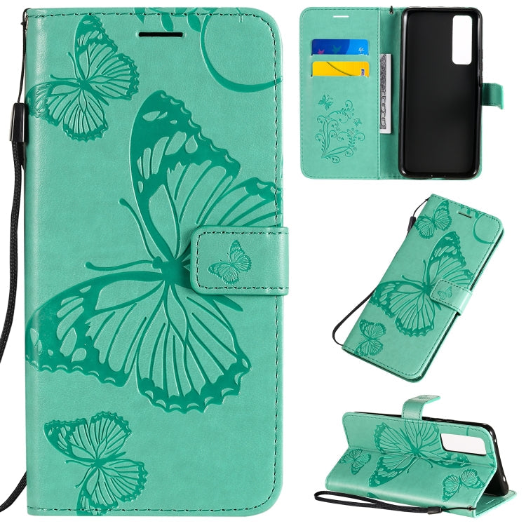 3D Butterflies Embossing Pattern Horizontal Flip Leather Case with Holder & Card Slot & Wallet – Card Slot, Flip, Leather, For Huawei Nova 7, For Huawei Nova 7 Pro, For Huawei Nova 7 SE / P40 Lite 5G