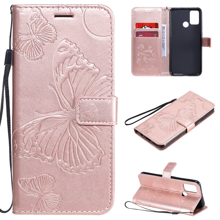 3D Butterflies Embossing Pattern Horizontal Flip Leather Case with Holder & Card Slot & Wallet – Card Slot, Flip, Leather, For Huawei Y6P, For Huawei Honor 9A, For Huawei Honor 30 Pro / 30 Pro Plus For Huawei Honor 9A Rose Gold
